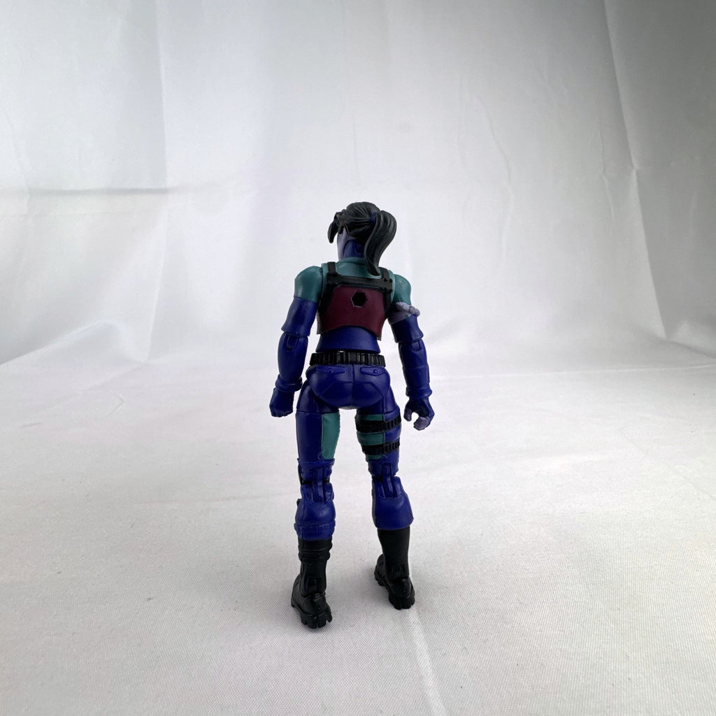 Jazwares Fortnite 4-inch Dark Bomber articulated action figure with purple detailing in loose condition