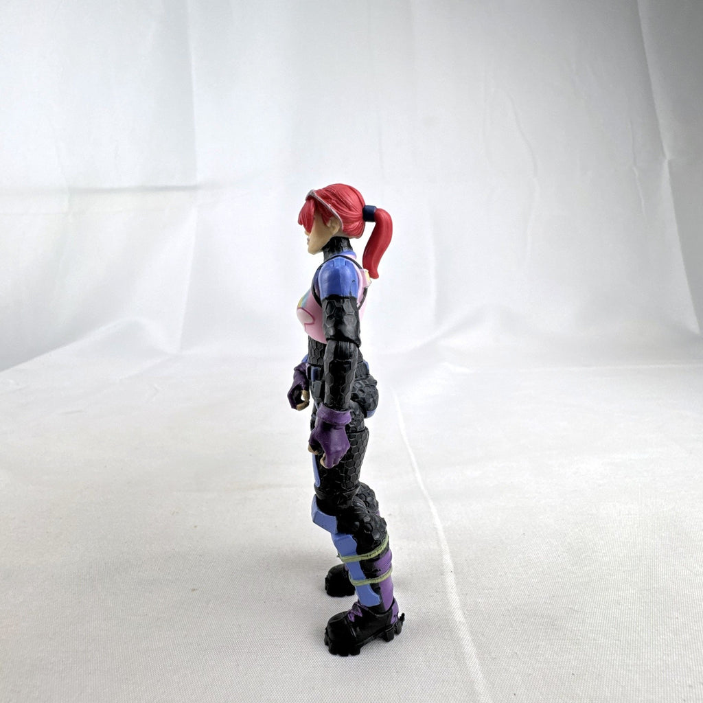Jazwares Fortnite 4-inch Brite Bomber action figure with pink hair and unicorn chest design