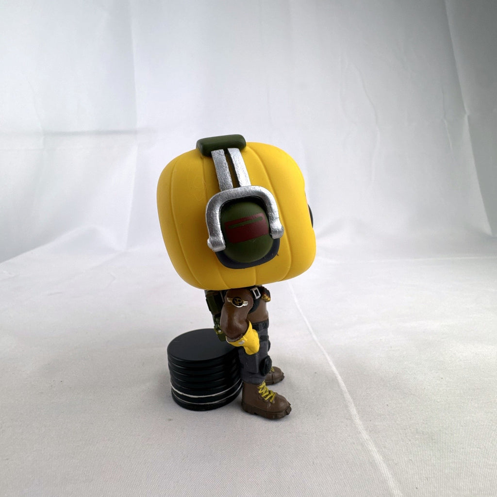 Funko Pop! Games Fortnite Raptor #436 vinyl figure in signature yellow mask and tactical gear.