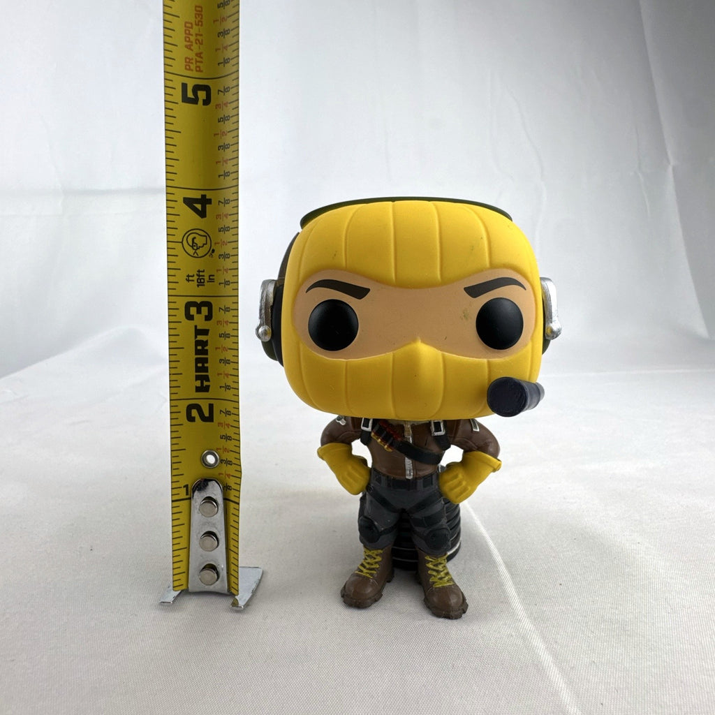 Funko Pop! Games Fortnite Raptor #436 vinyl figure in signature yellow mask and tactical gear.