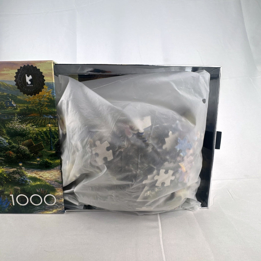 Ceaco Silver Select 1000-piece puzzle featuring Thomas Kinkade Wine Country Living artwork