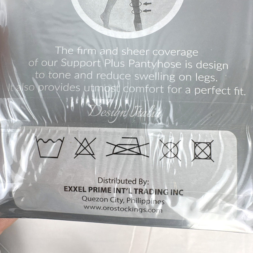 Pack of three Oro Health Support Plus 40 denier compression pantyhose in original unopened packaging.
