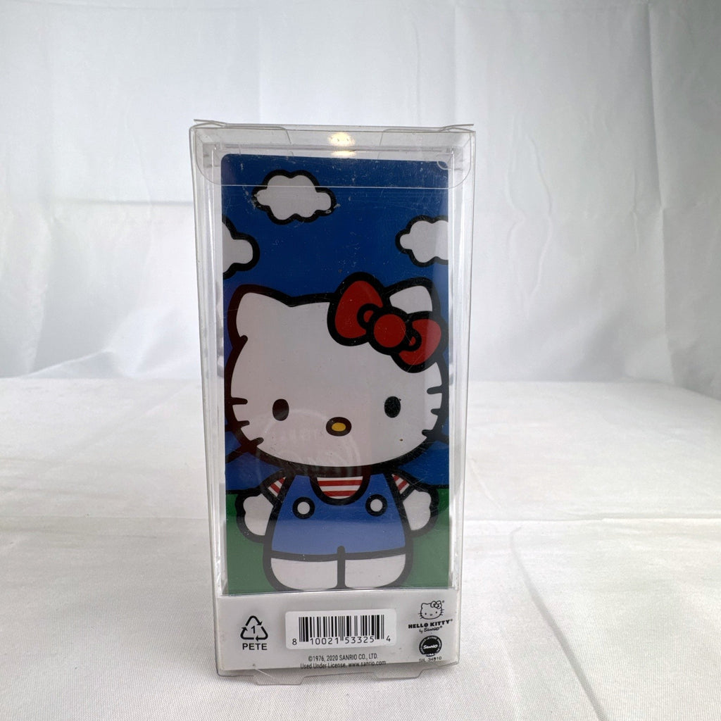FiGPiN Sanrio Hello Kitty hard enamel pin in classic overalls encased in clear display box