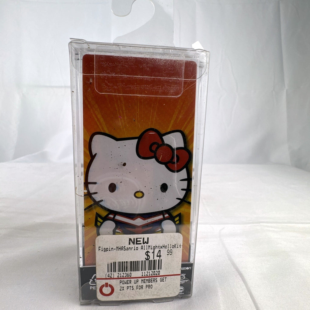 FiGPiN Hello Kitty as All Might #391 enamel pin in clear acrylic collector case