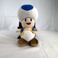 Nintendo Super Mario Bros. Blue Toad 7-inch plush toy with blue vest and spotted cap