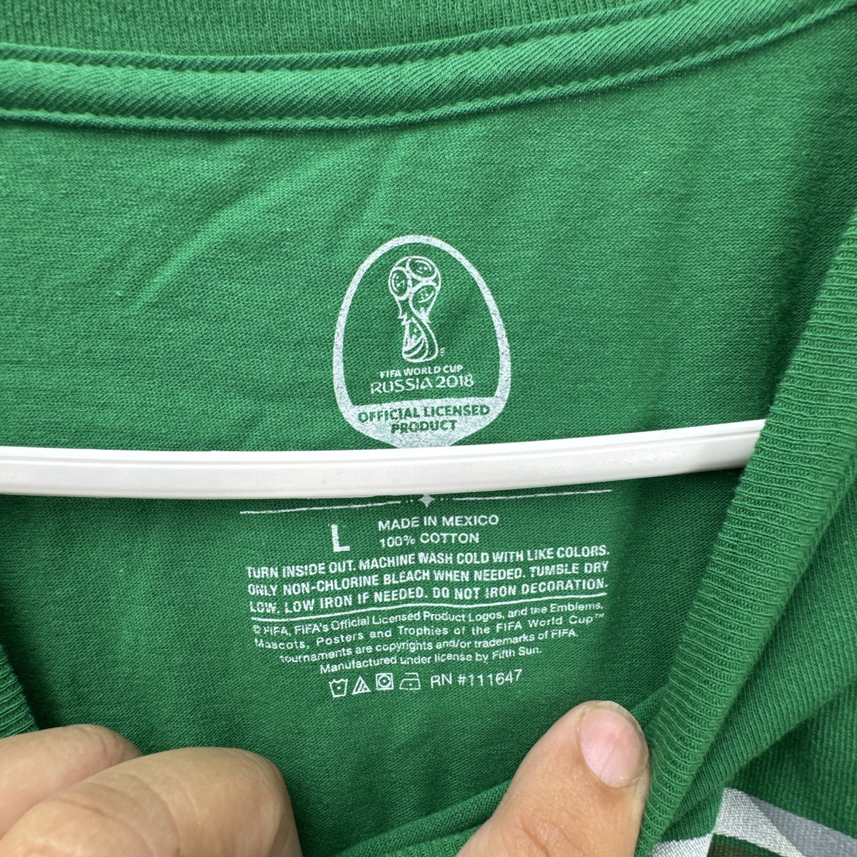 Green FIFA World Cup Russia 2018 Mexico graphic t-shirt in men's size large with original tags