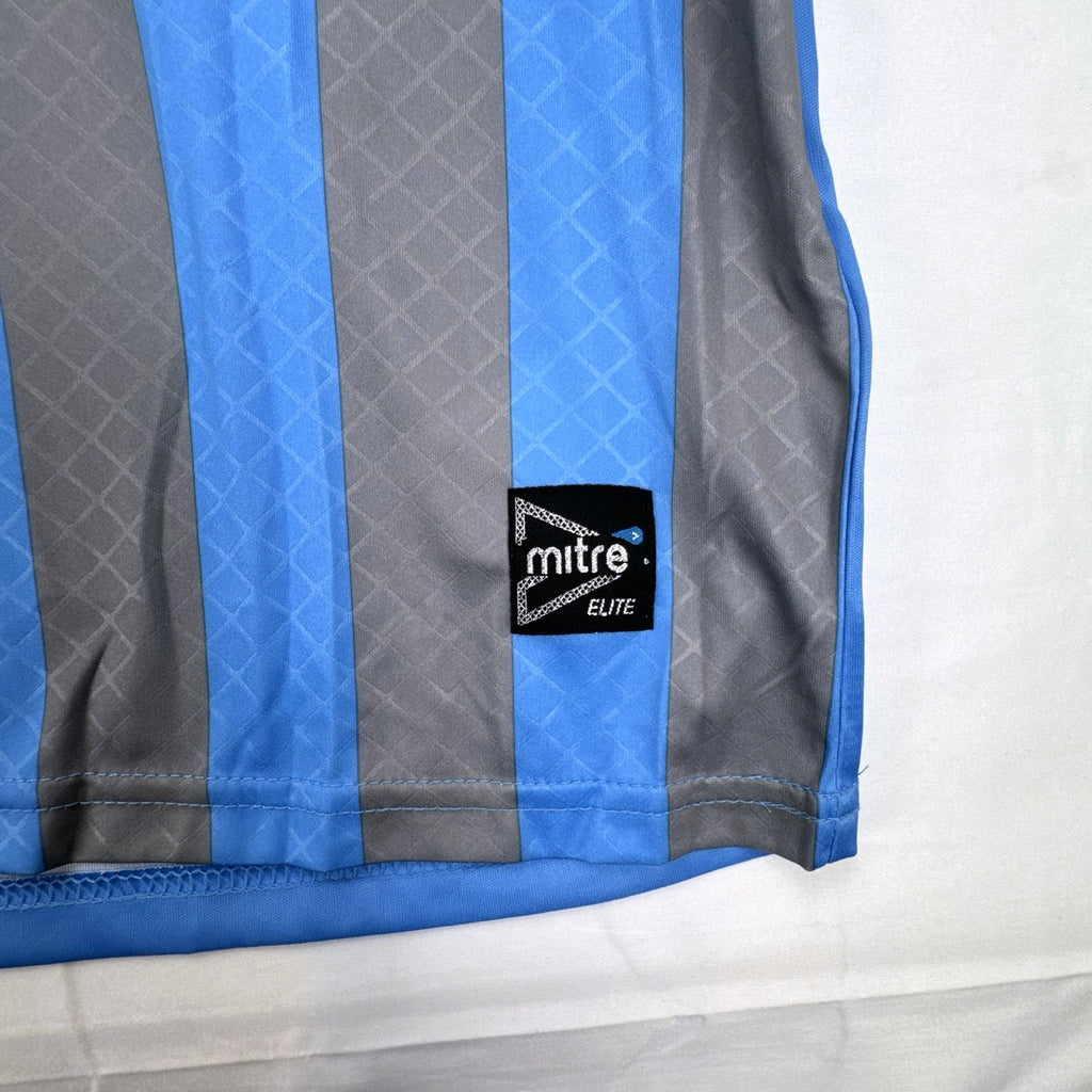 Mitre Argentina national team soccer jersey in blue and gray stripes, men's size large with tags