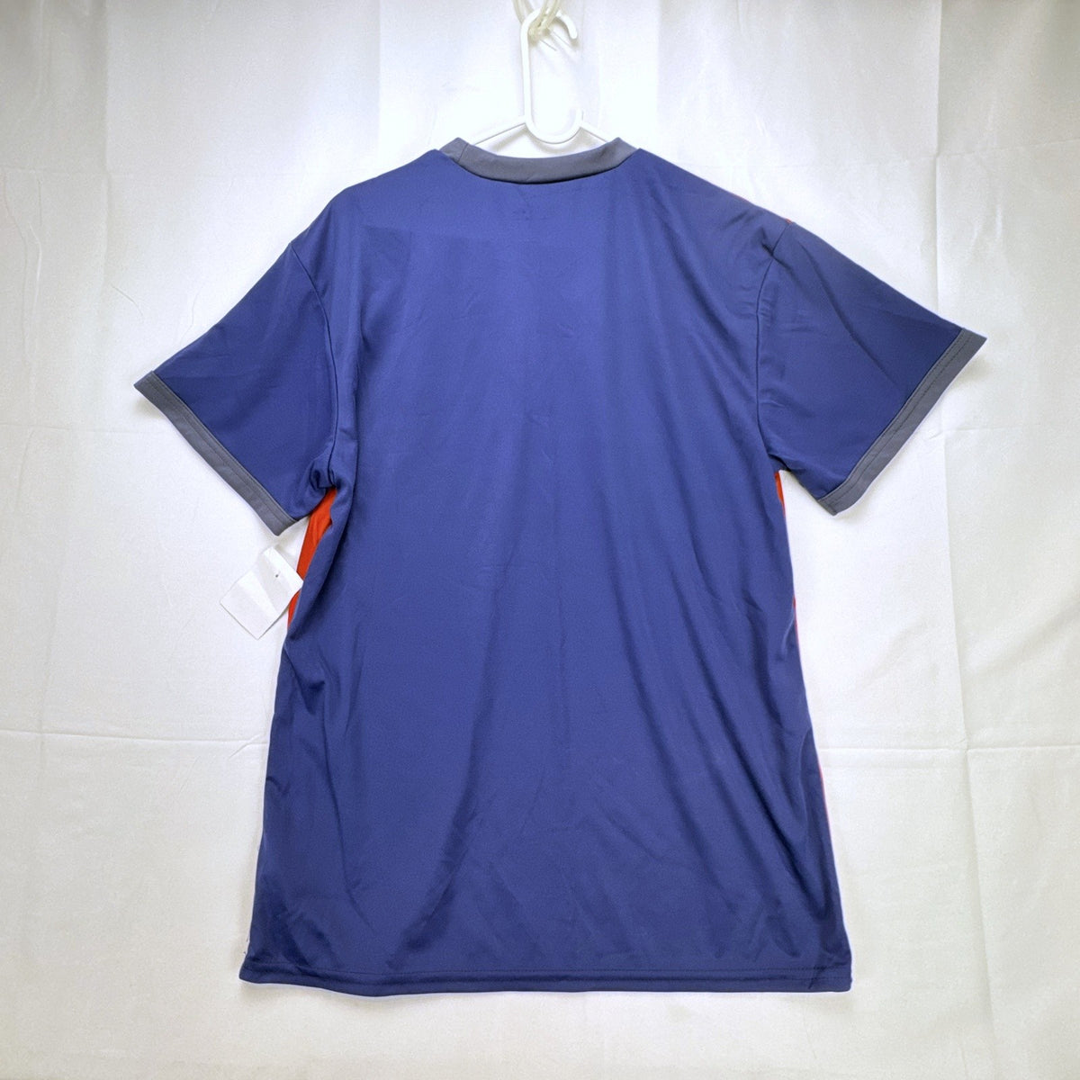 Strike Force France soccer jersey in blue and red panel design, men's size large with tags