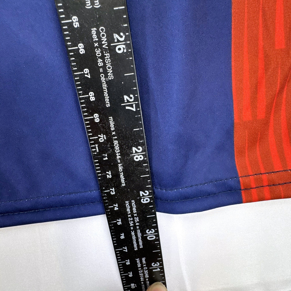 Strike Force France soccer jersey in blue and red panel design, men's size large with tags