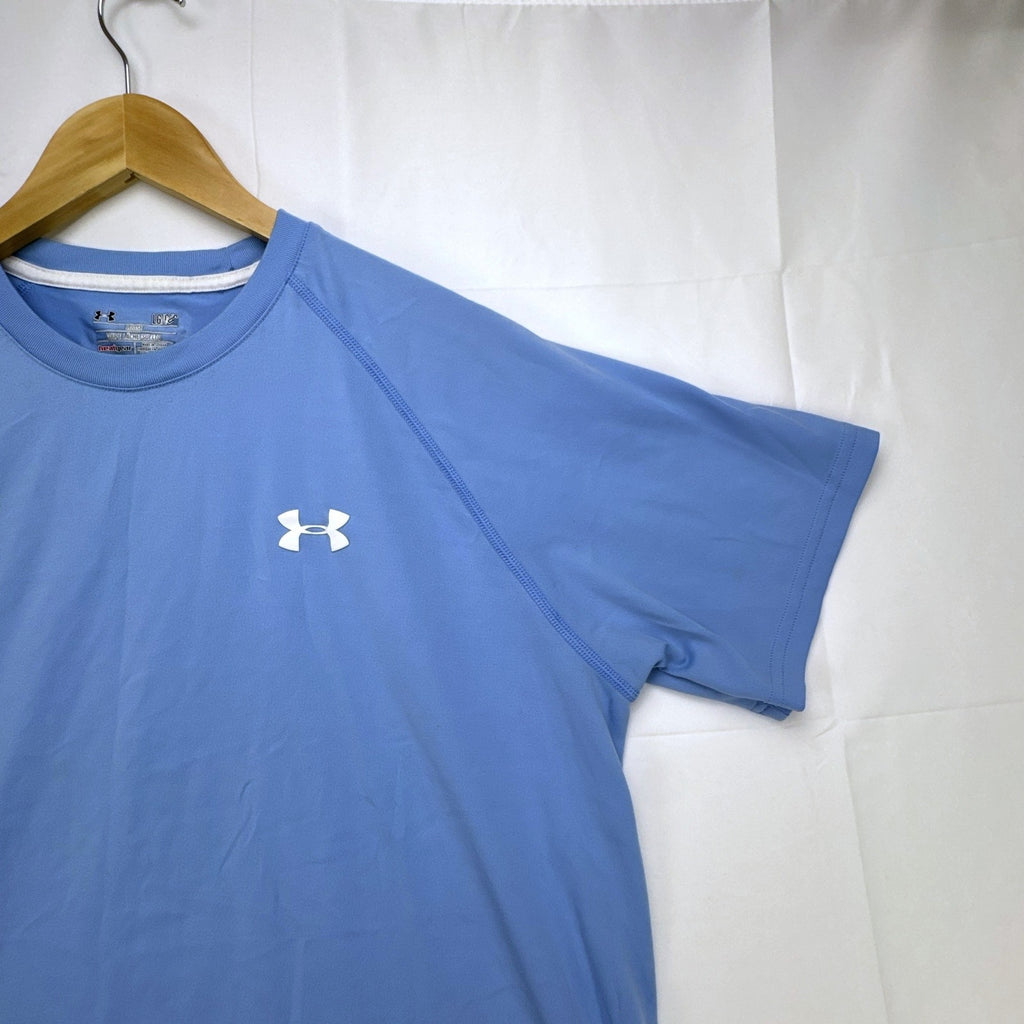 Under Armour HeatGear light blue short sleeve athletic t-shirt in men's size large