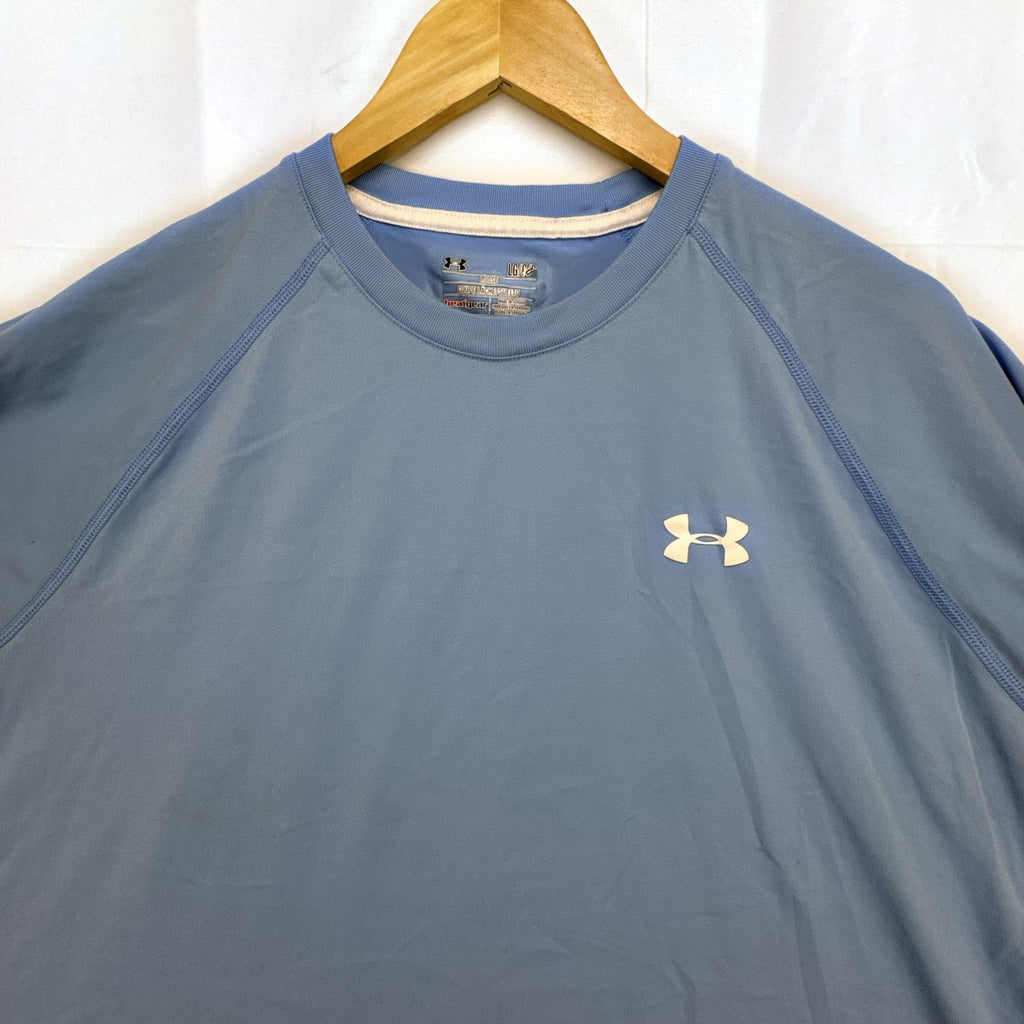 Under Armour HeatGear light blue short sleeve athletic t-shirt in men's size large