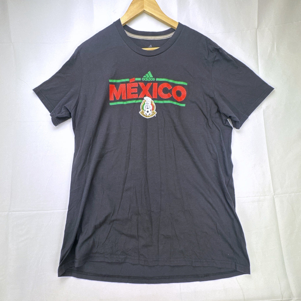 Black adidas Mexico National Soccer Team graphic t-shirt in men's size XL