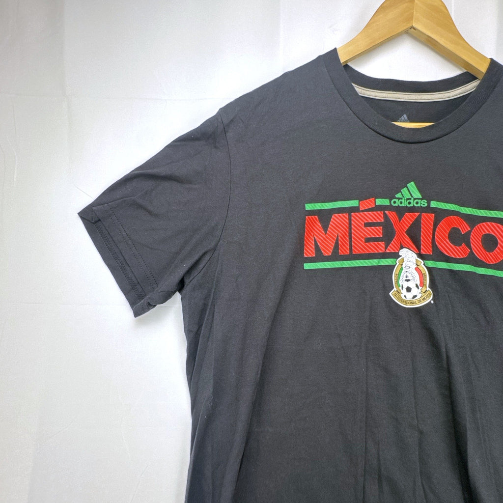 Black adidas Mexico National Soccer Team graphic t-shirt in men's size XL