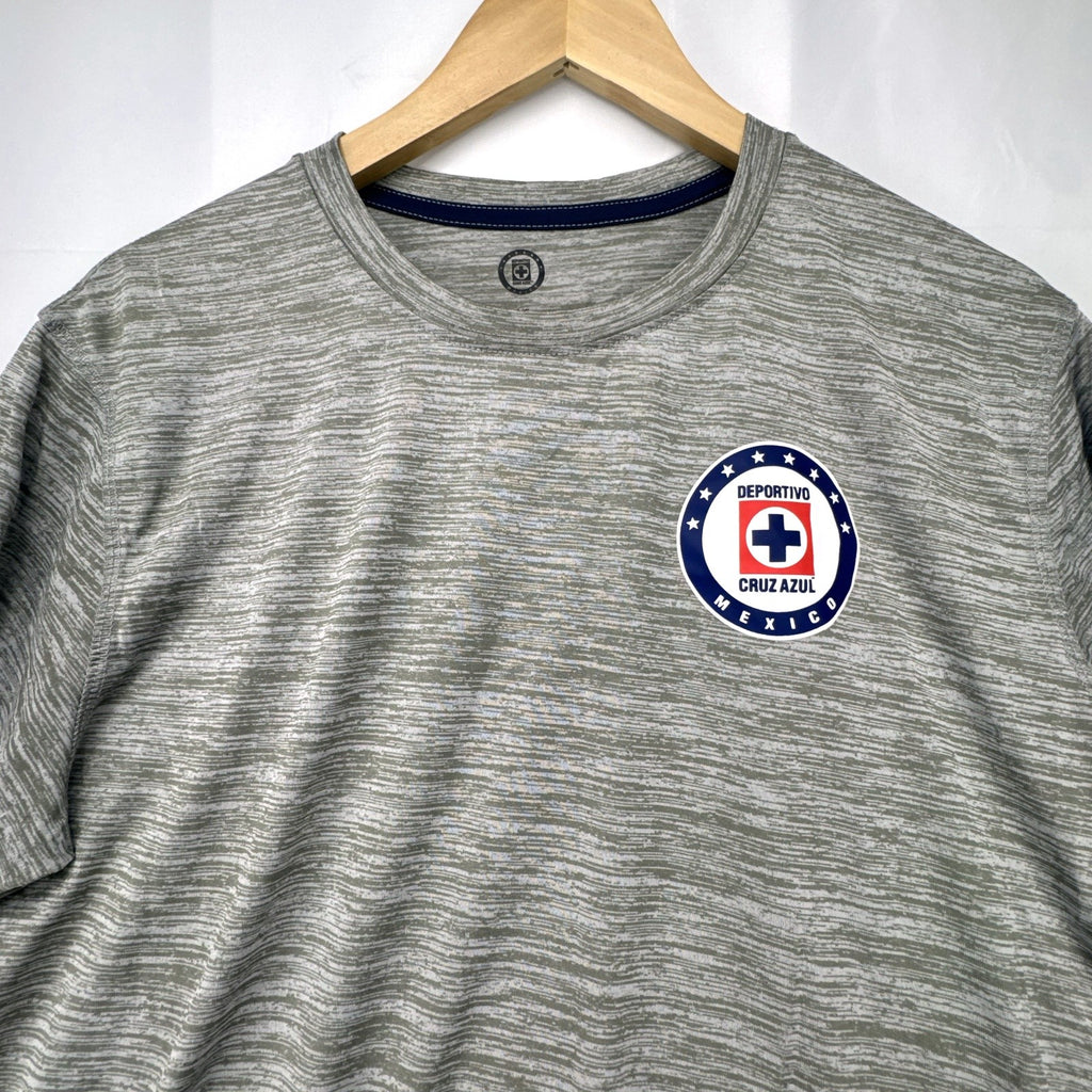 Cruz Azul men's heather gray soccer t-shirt size large with team crest