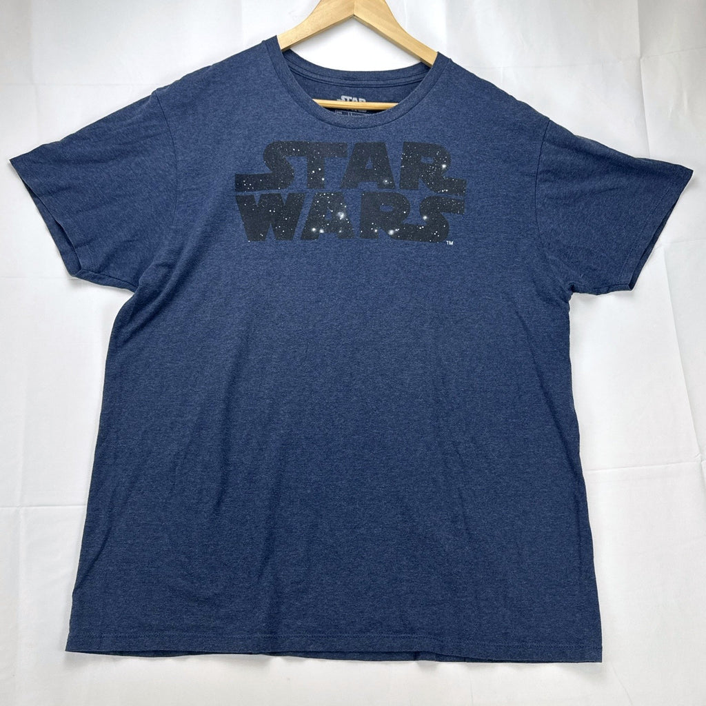 Fifth Sun Star Wars starfield logo graphic t-shirt in heather blue, men's size XL
