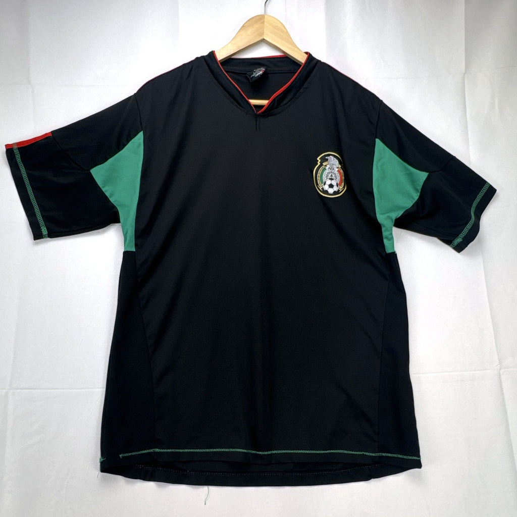 Lada Mexico national team soccer jersey in black and green, men's size large.