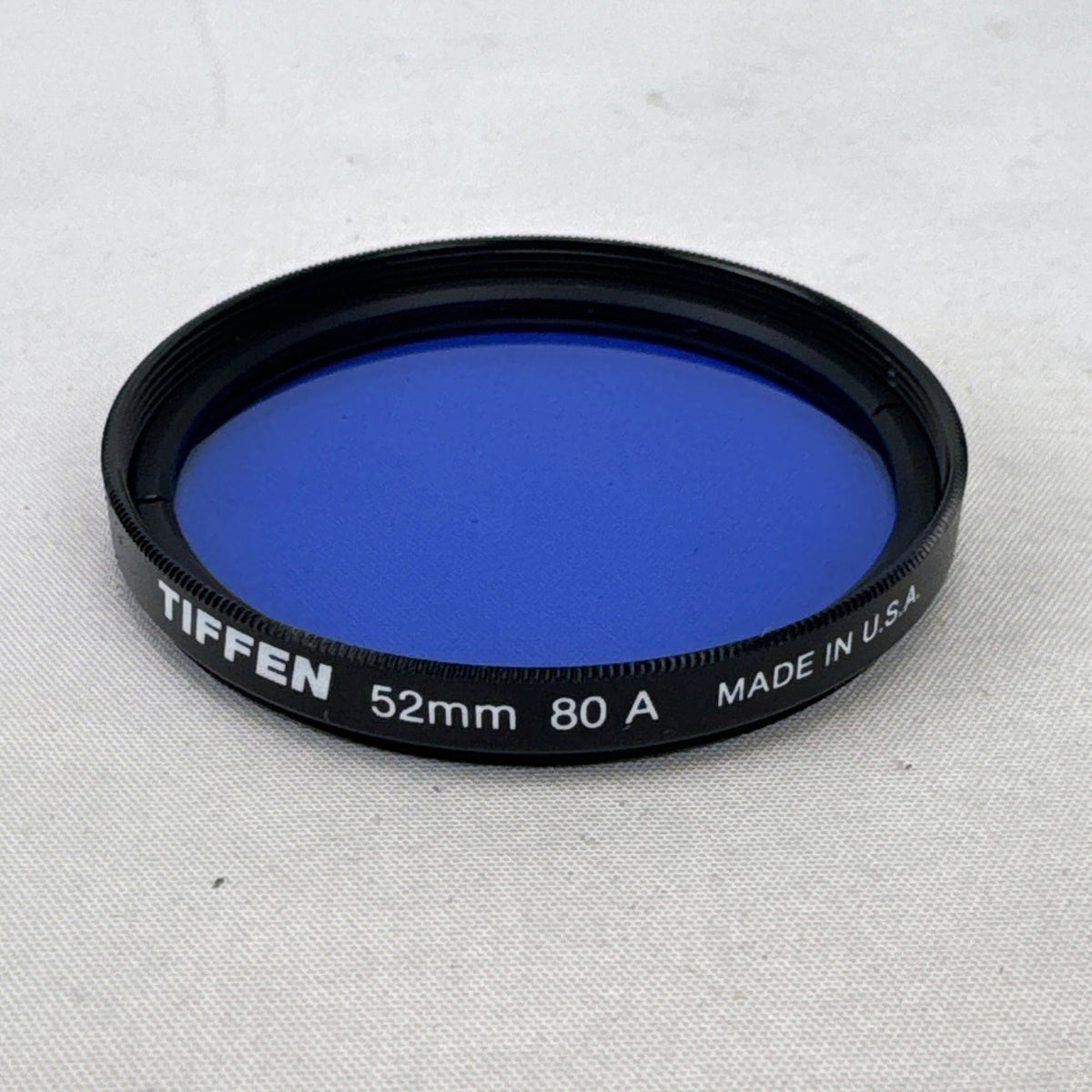 Tiffen 52mm 80A blue color conversion camera lens filter with threaded metal ring