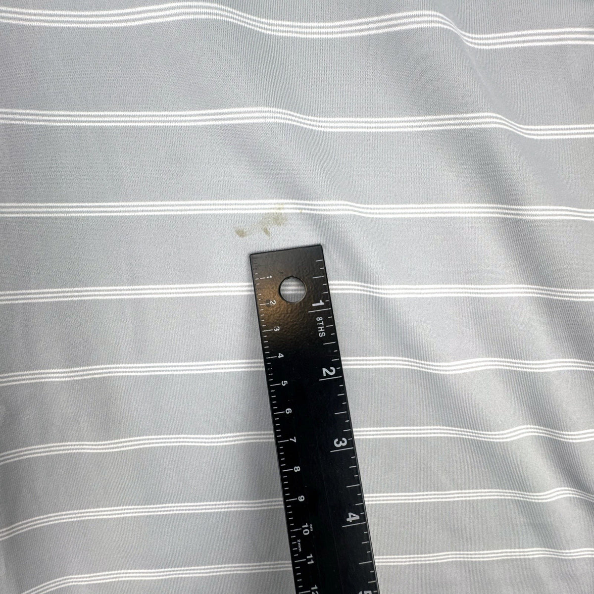 Adidas Puremotion gray striped short-sleeve golf polo shirt in men's size large