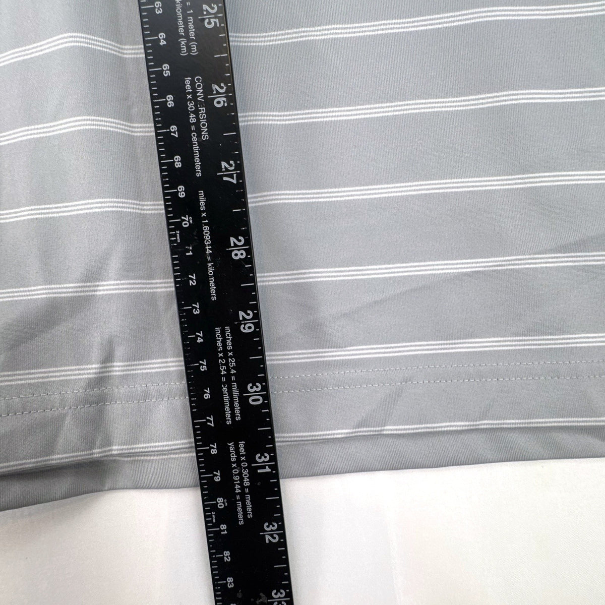 Adidas Puremotion gray striped short-sleeve golf polo shirt in men's size large
