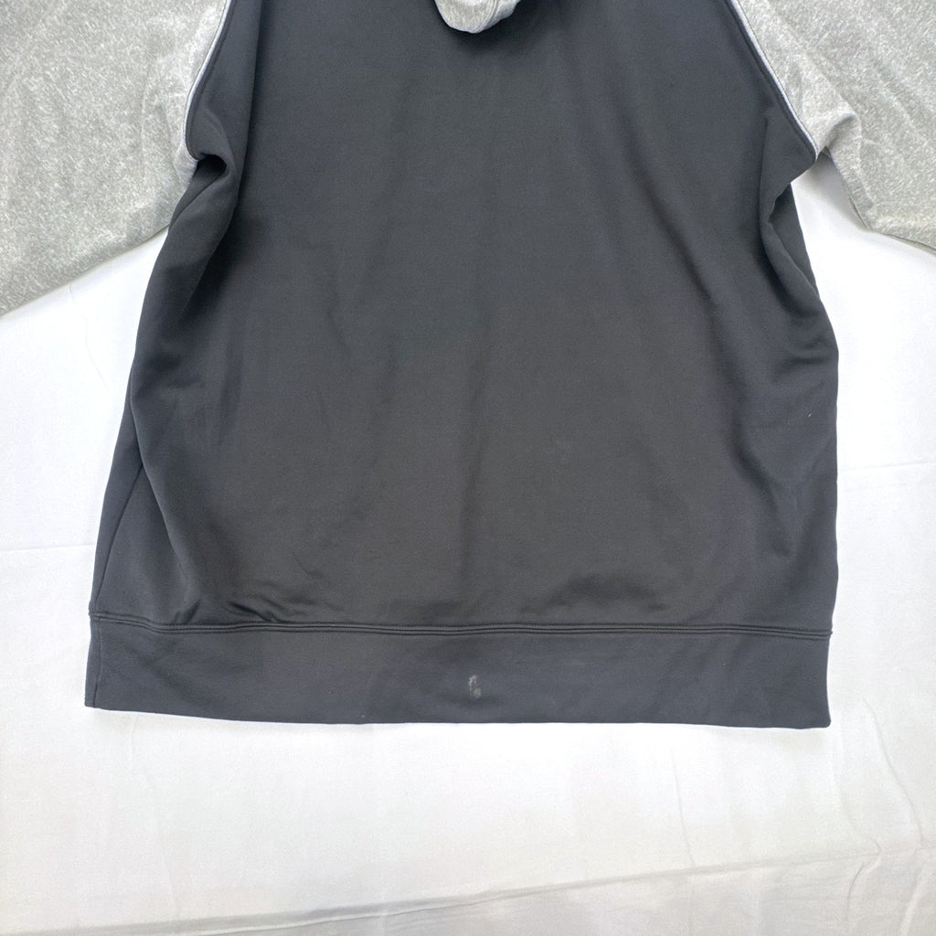 Manchester United men's large black and gray raglan pullover hoodie with embroidered chest crest