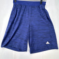 adidas heather blue Climalite athletic gym shorts in men's size small with side pockets