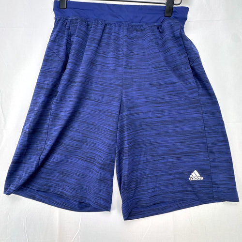 adidas heather blue Climalite athletic gym shorts in men's size small with side pockets