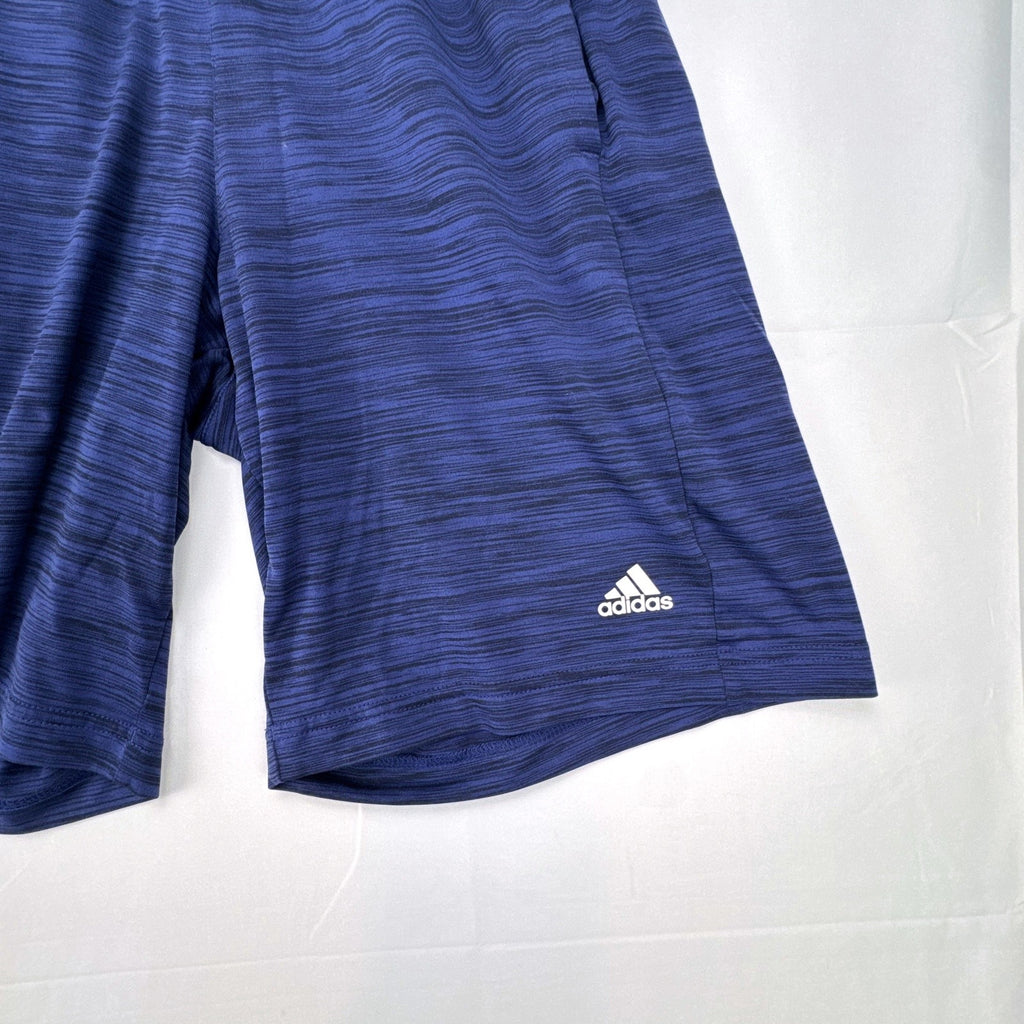 adidas heather blue Climalite athletic gym shorts in men's size small with side pockets