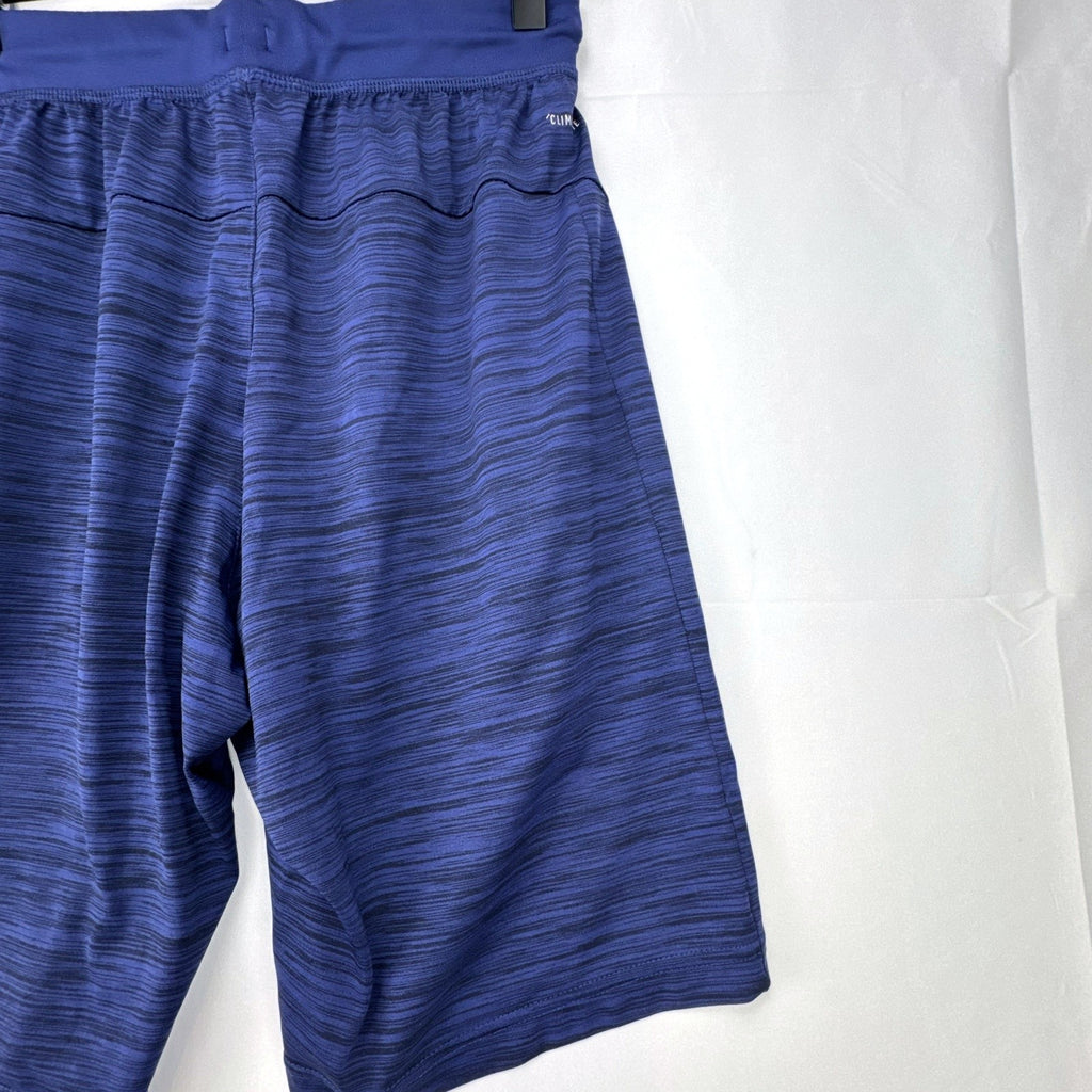 adidas heather blue Climalite athletic gym shorts in men's size small with side pockets