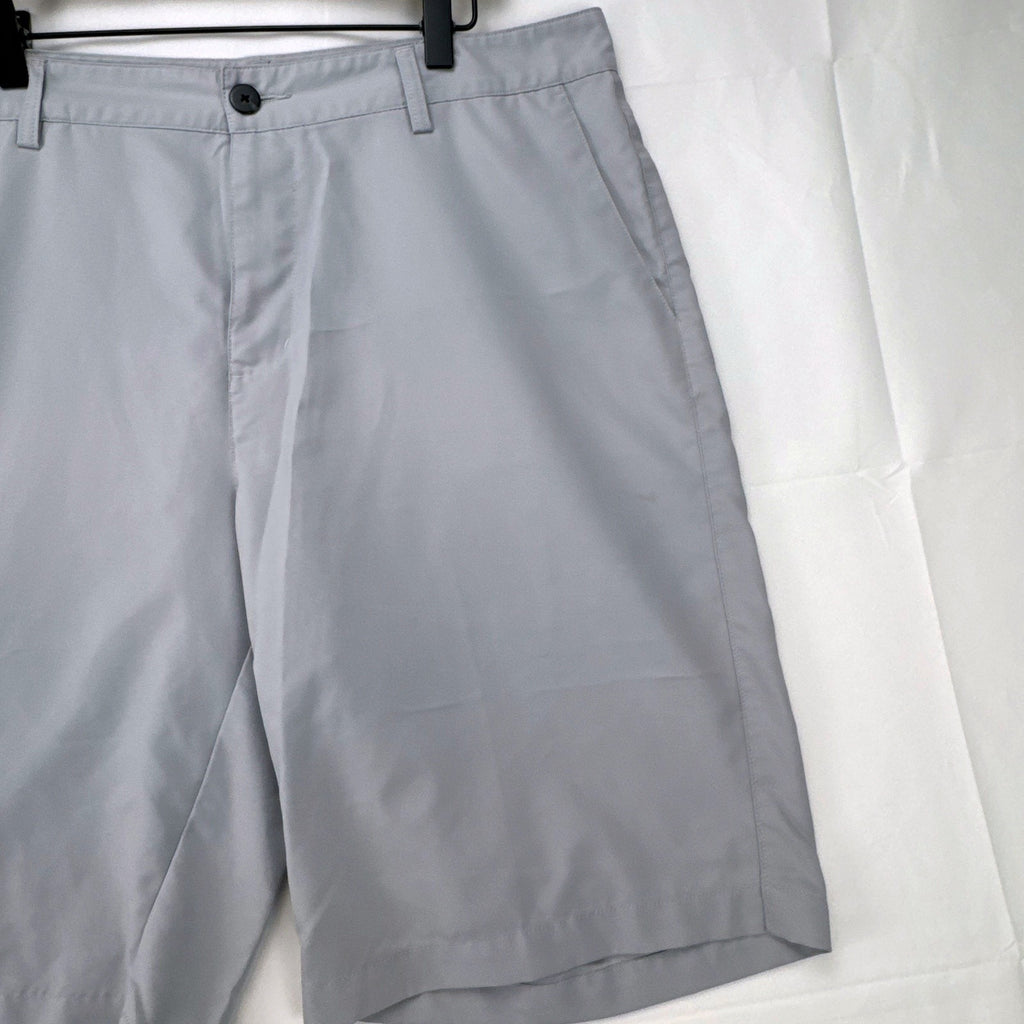 adidas men's gray Climalite flat-front golf shorts in size 34