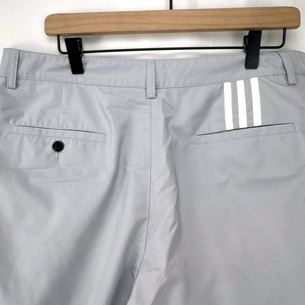 adidas men's gray Climalite flat-front golf shorts in size 34
