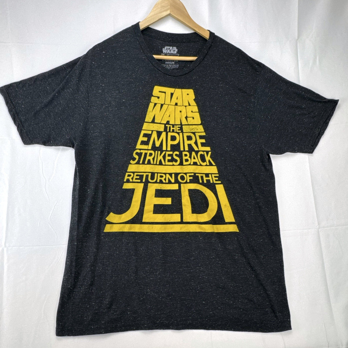 Fifth Sun Star Wars Original Trilogy graphic t-shirt in heather black, size XL