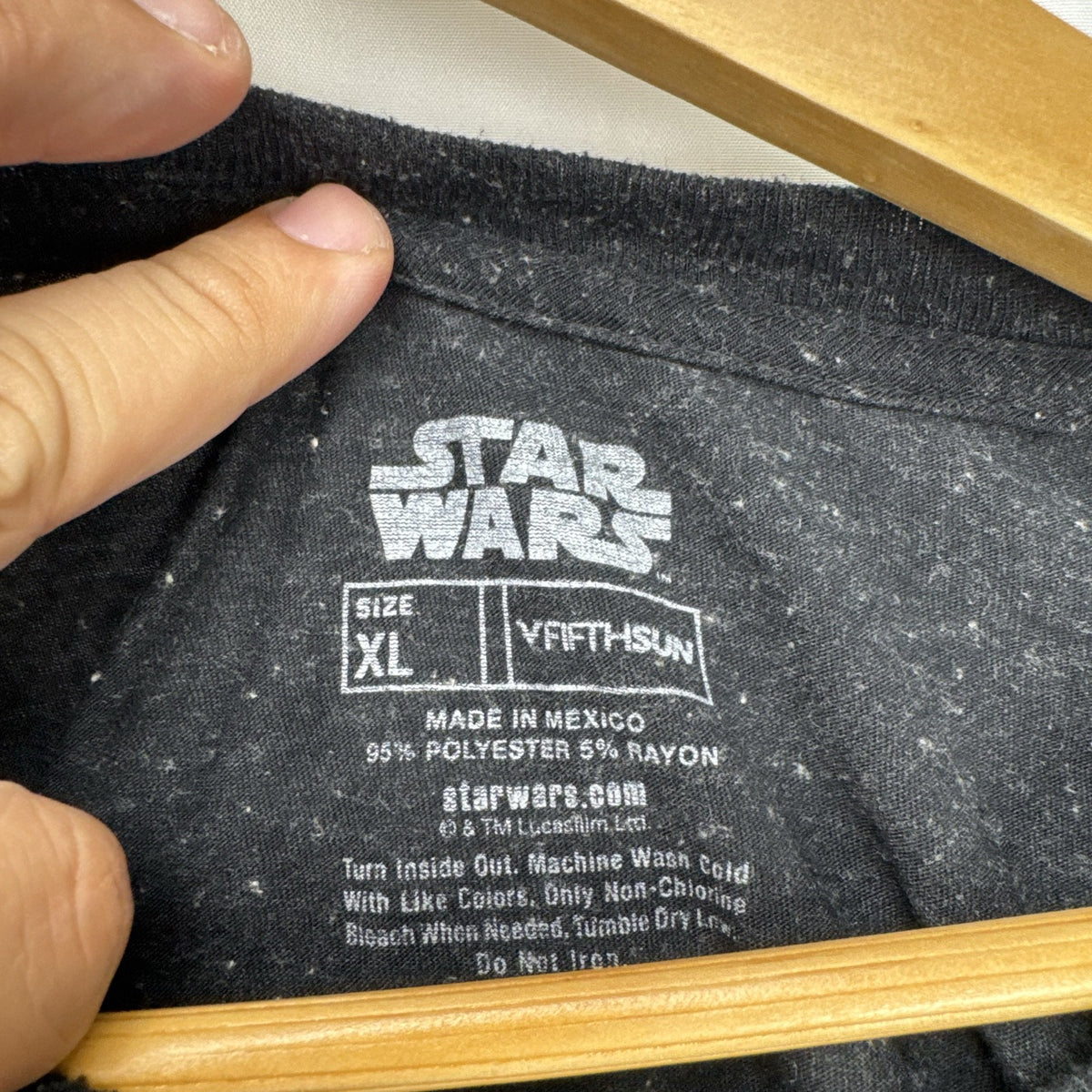 Fifth Sun Star Wars Original Trilogy graphic t-shirt in heather black, size XL