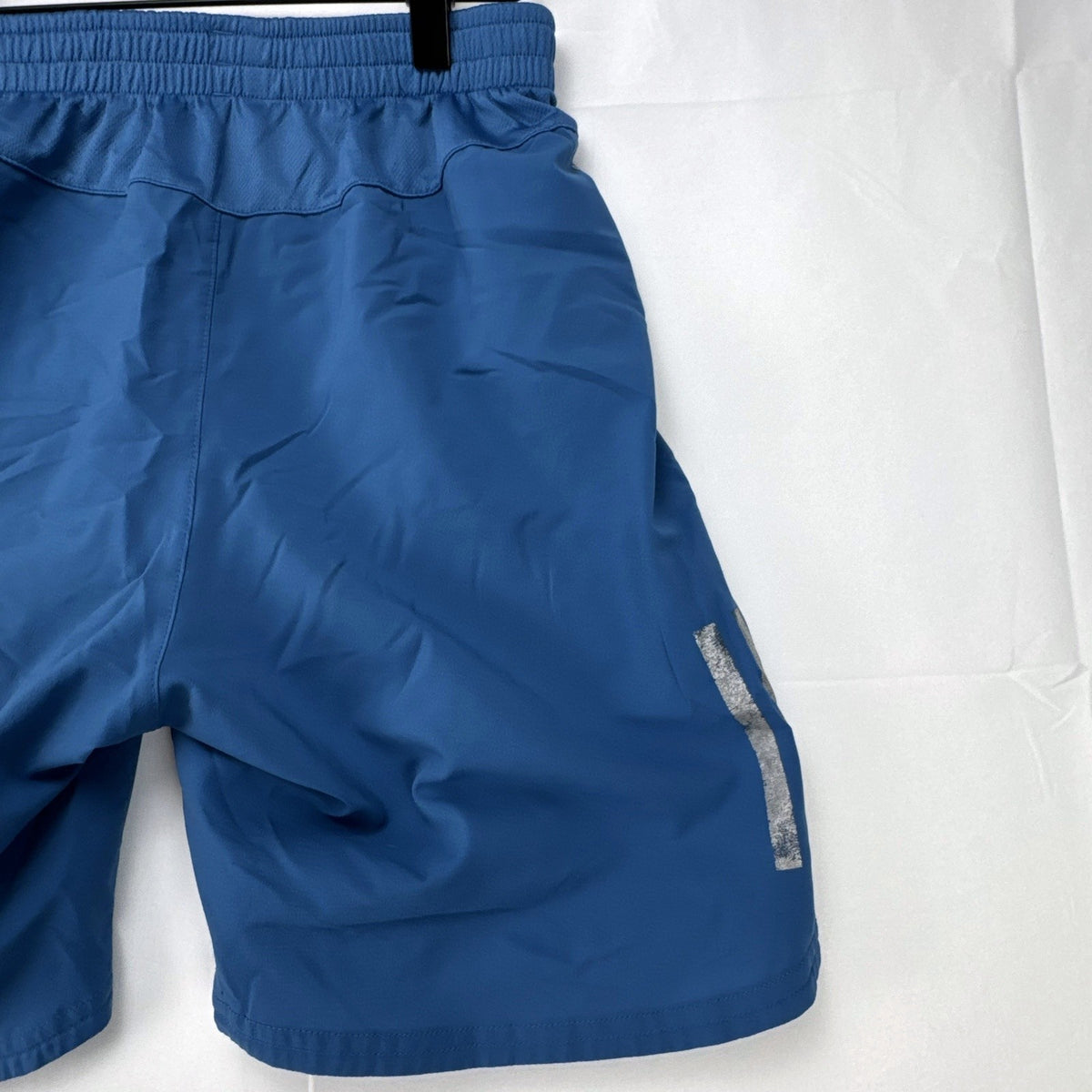 Men's blue adidas Climacool running shorts in size small with zippered pocket and reflective detailing.