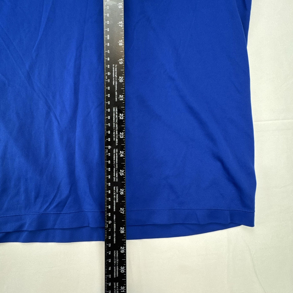 Men's Manchester United royal blue short-sleeve V-neck soccer training jersey in size XL.