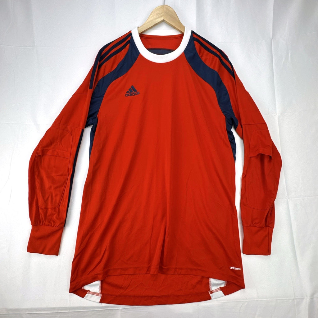 Red long sleeve adidas Onore 14 padded goalkeeper jersey in men's size XL