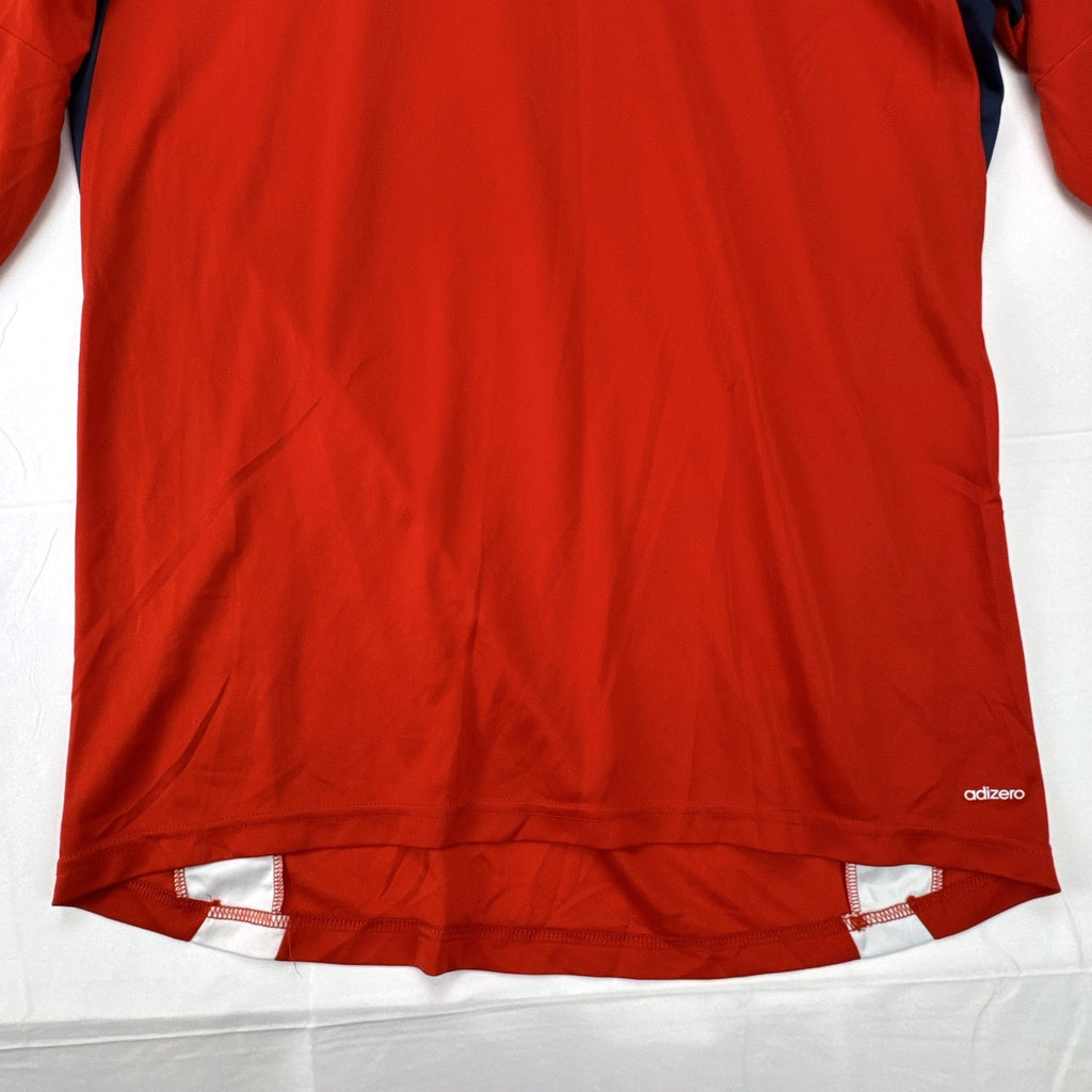 Red long sleeve adidas Onore 14 padded goalkeeper jersey in men's size XL