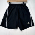adidas men's Climalite black running shorts with gray accents, size small