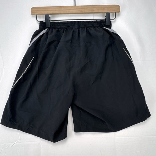 adidas men's Climalite black running shorts with gray accents, size small