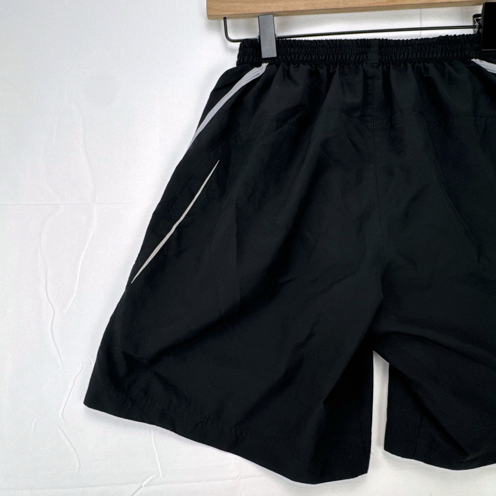 adidas men's Climalite black running shorts with gray accents, size small