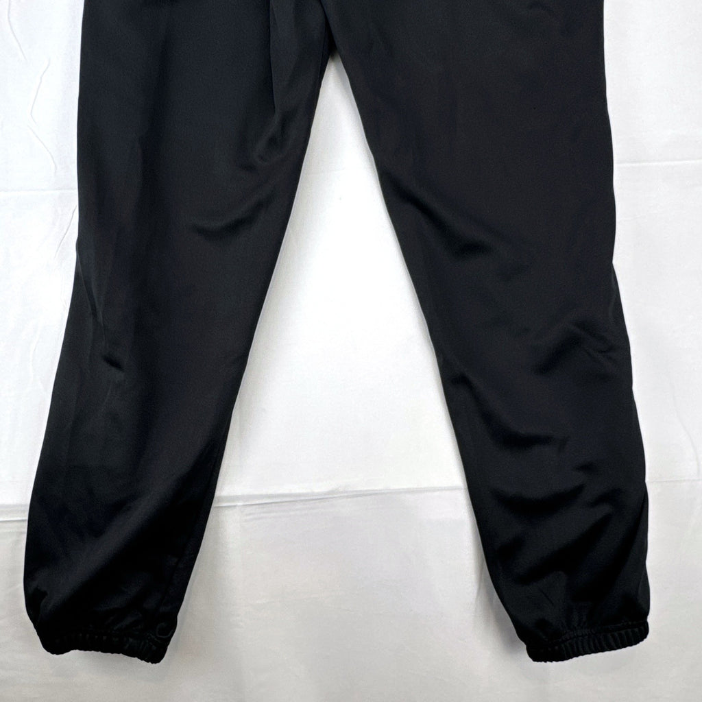 Black Adidas Climalite men's baseball pants with elastic cuffs in size medium