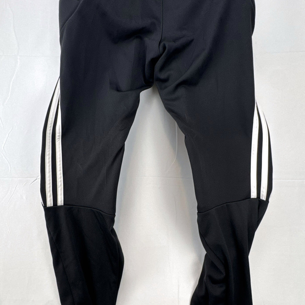 Black adidas Tierro padded goalkeeper soccer pants in men's size M with white 3-stripes