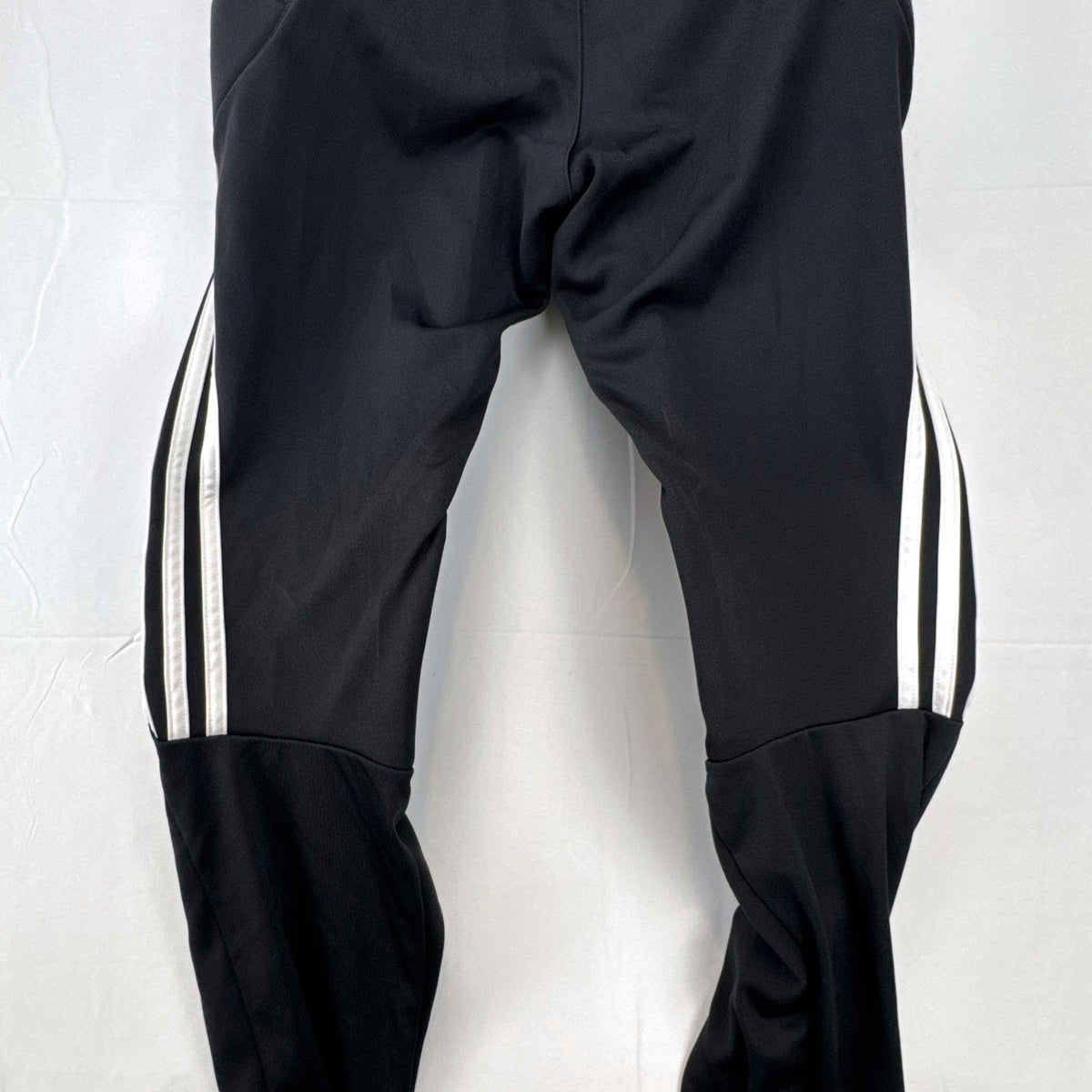Black adidas Tierro padded goalkeeper soccer pants in men's size M with white 3-stripes