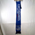 San Jose Earthquakes 2015 Avaya Stadium inaugural season reversible knit soccer scarf in blue and black