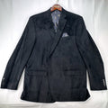 Lauren Ralph Lauren men's black faux suede sport coat in size 46L with fox print lining