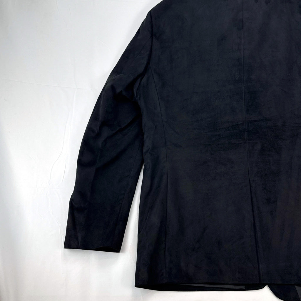 Lauren Ralph Lauren men's black faux suede sport coat in size 46L with fox print lining