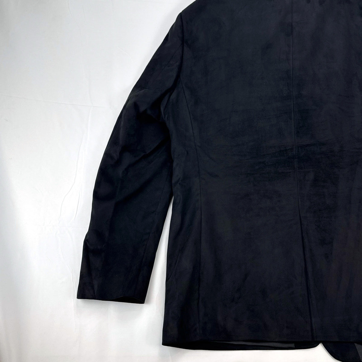 Lauren Ralph Lauren men's black faux suede sport coat in size 46L with fox print lining