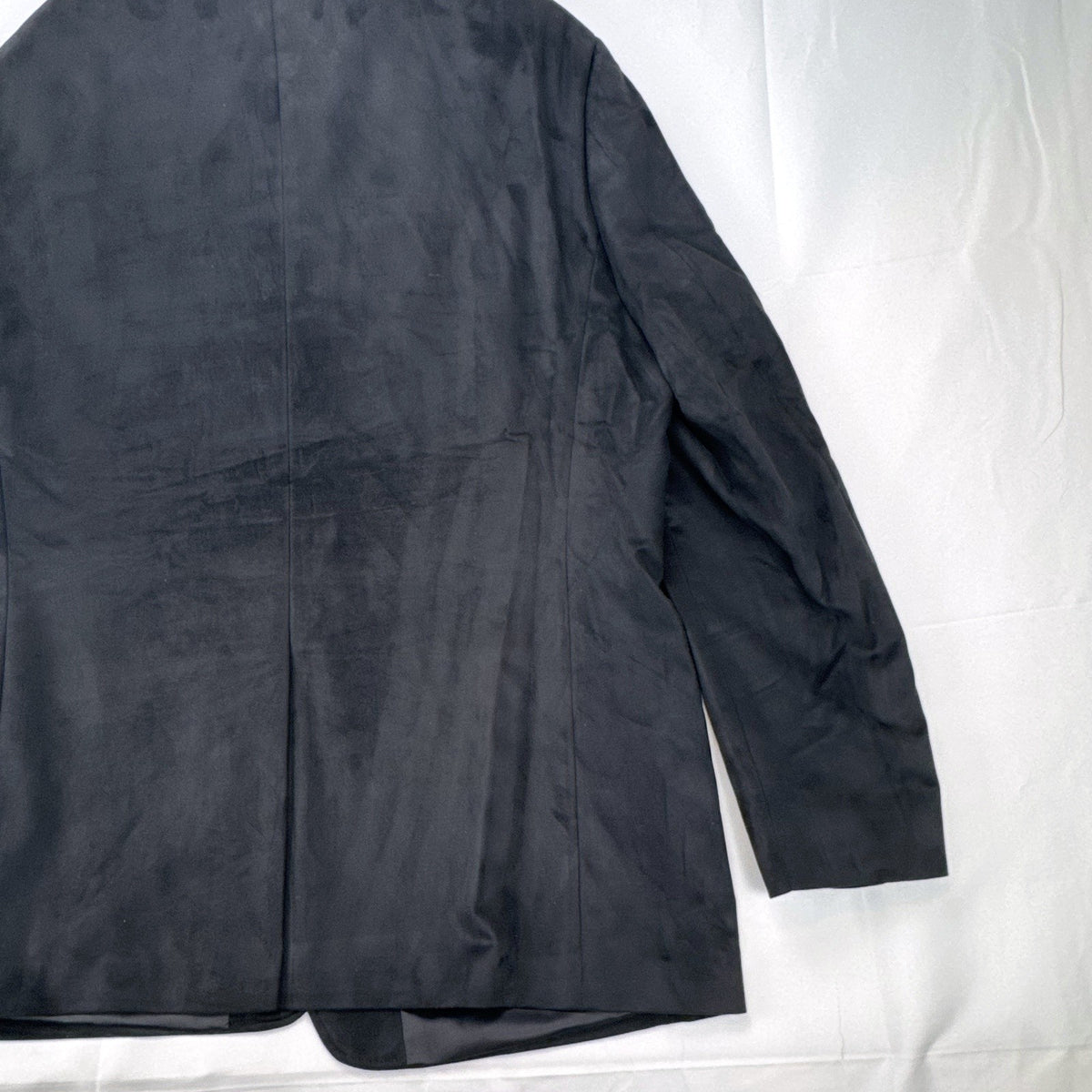 Lauren Ralph Lauren men's black faux suede sport coat in size 46L with fox print lining