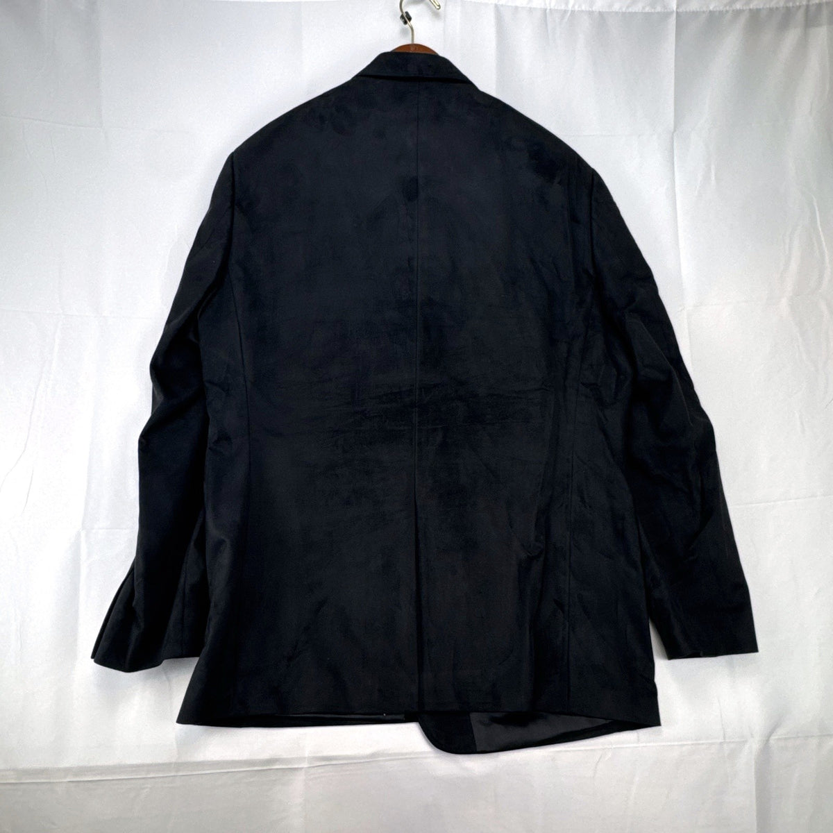 Lauren Ralph Lauren men's black faux suede sport coat in size 46L with fox print lining