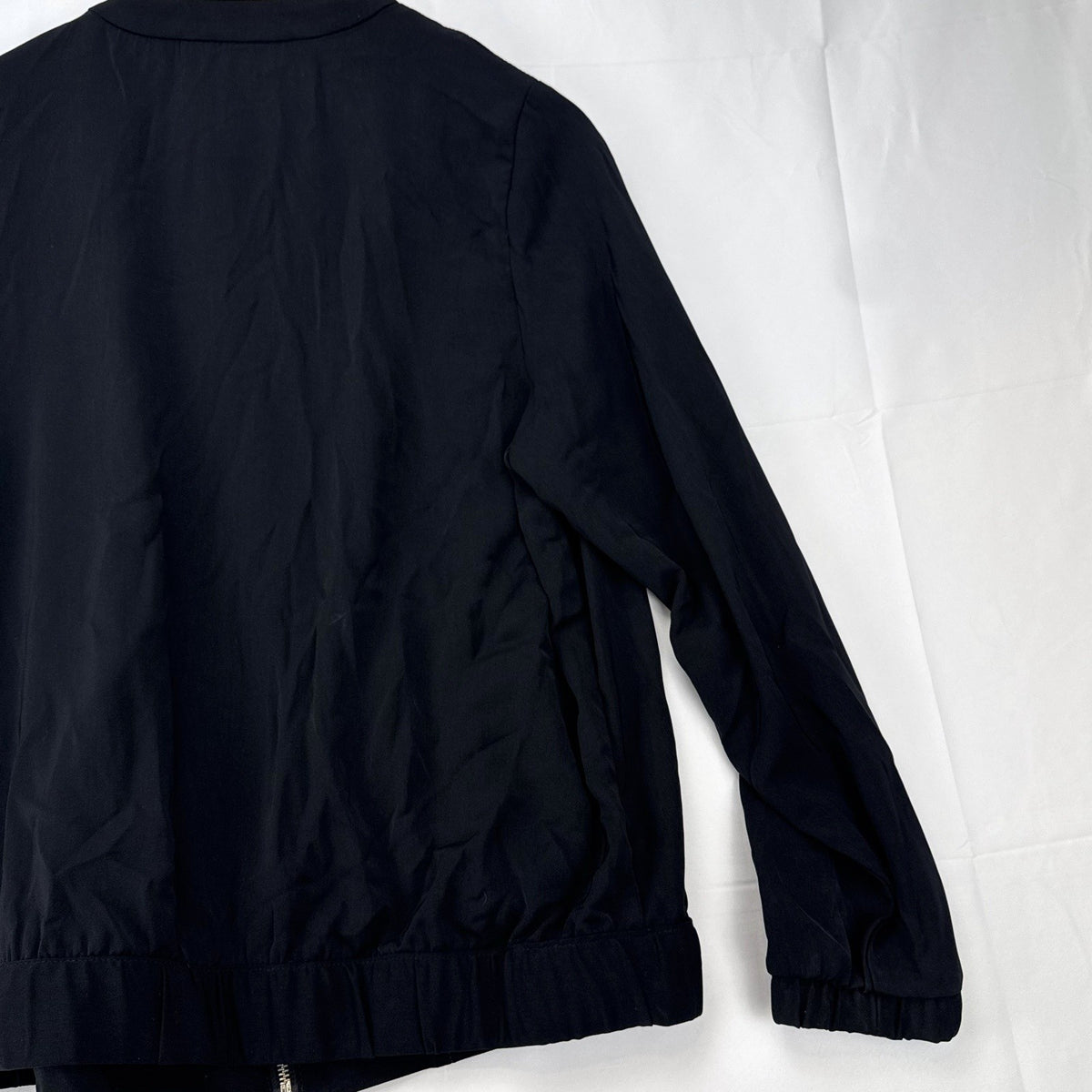 Style & Co. women's plus size 1X lightweight black full-zip bomber jacket