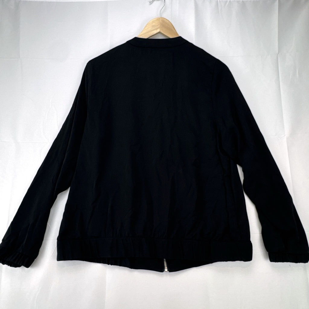 Style & Co. women's plus size 1X lightweight black full-zip bomber jacket